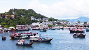 many boats in sea