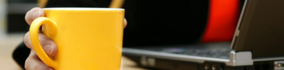 laptop tea cup