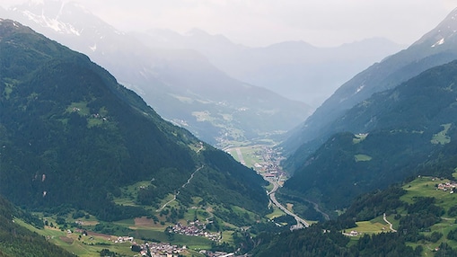 Roads between the valleys with beautiful surroundings
