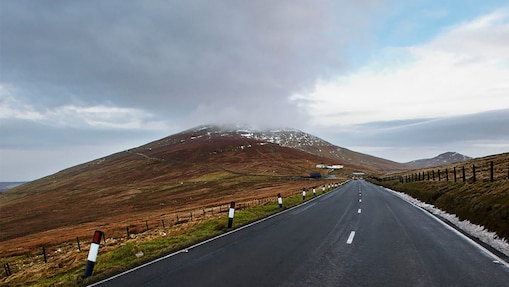 Clean road in open surroundings