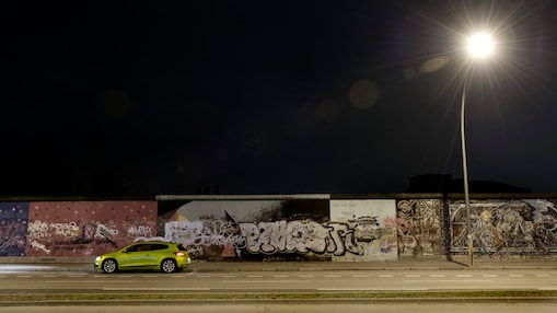 Running car on the street