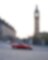 Car on the street in front of Big Ben