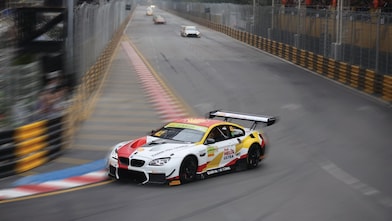 Racing car on track