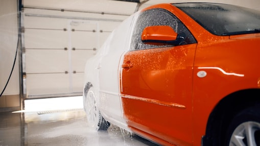 car being washed