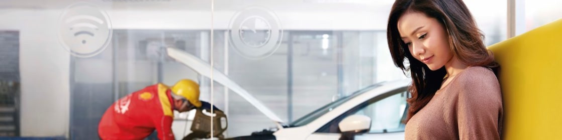 Women sitting inside customer care