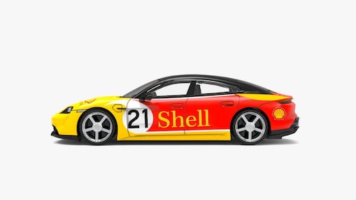 1:64 TINY MINI GT 保時捷 Taycan Turbo S Porsche x Shell