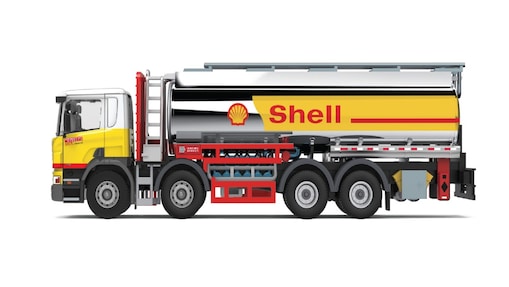 Tiny 城市 合金車仔 - SCANIA P系列 Shell 運油車