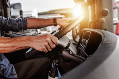 At the wheel