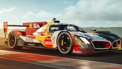 Racing car on track