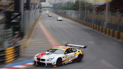 Racing car on track