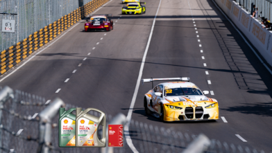 Racing car on track