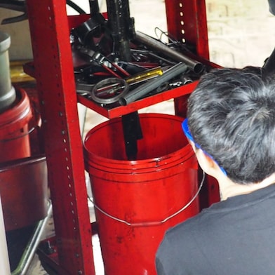 process of removing oil