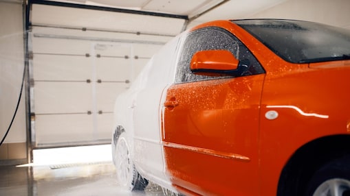 car being washed